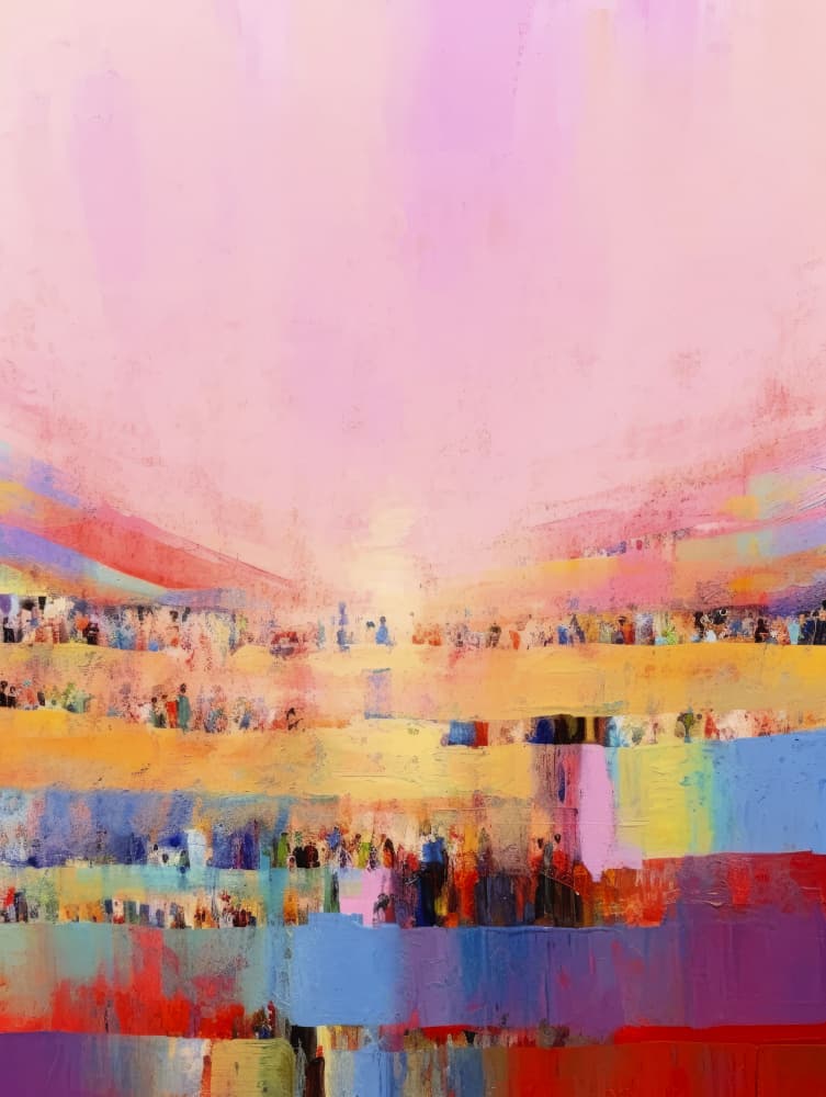 Colorful Horizon by Treechild — canvas wall art