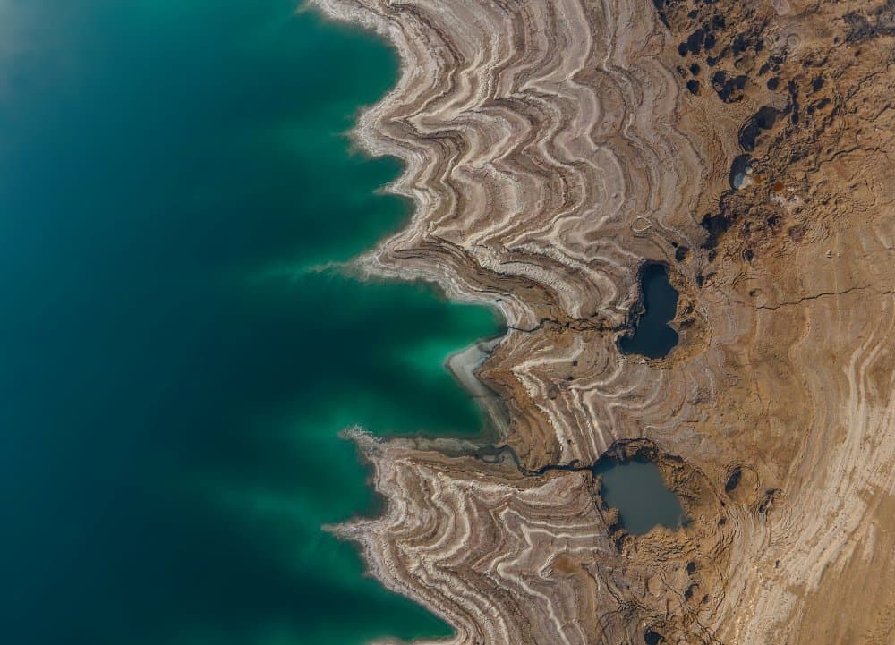 Dead Sea Coast Patterns by Isam Telhami — canvas wall art