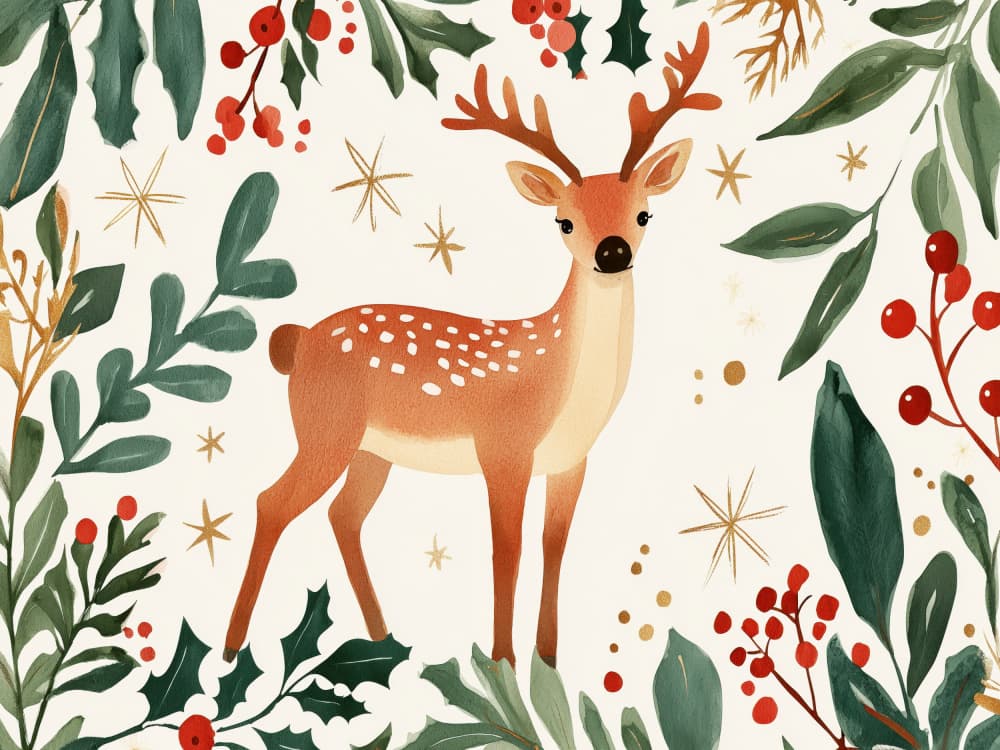 Enchanted Forest Deer by Treechild — canvas wall art