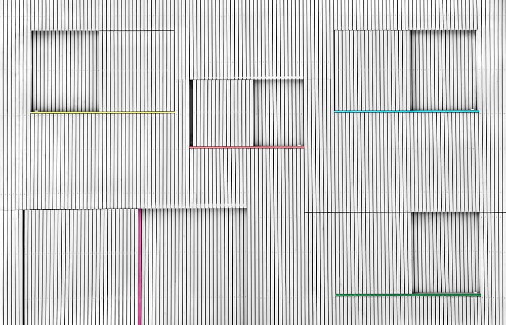 Colorful Architectural Grid by Samir Pajic — canvas wall art
