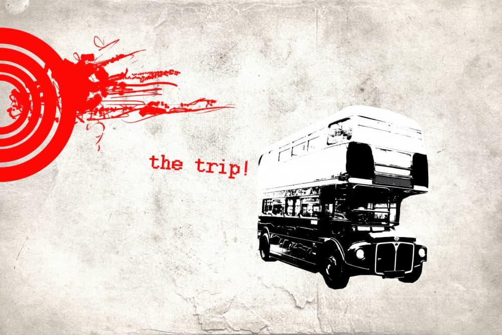London Bus Trip by Rafal Kulik — canvas wall art