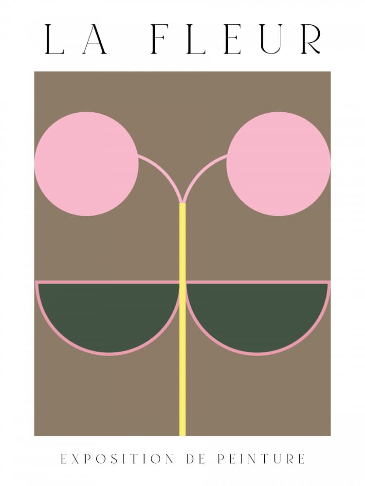 Modern Pink Flower by The Printable Studio — canvas wall art