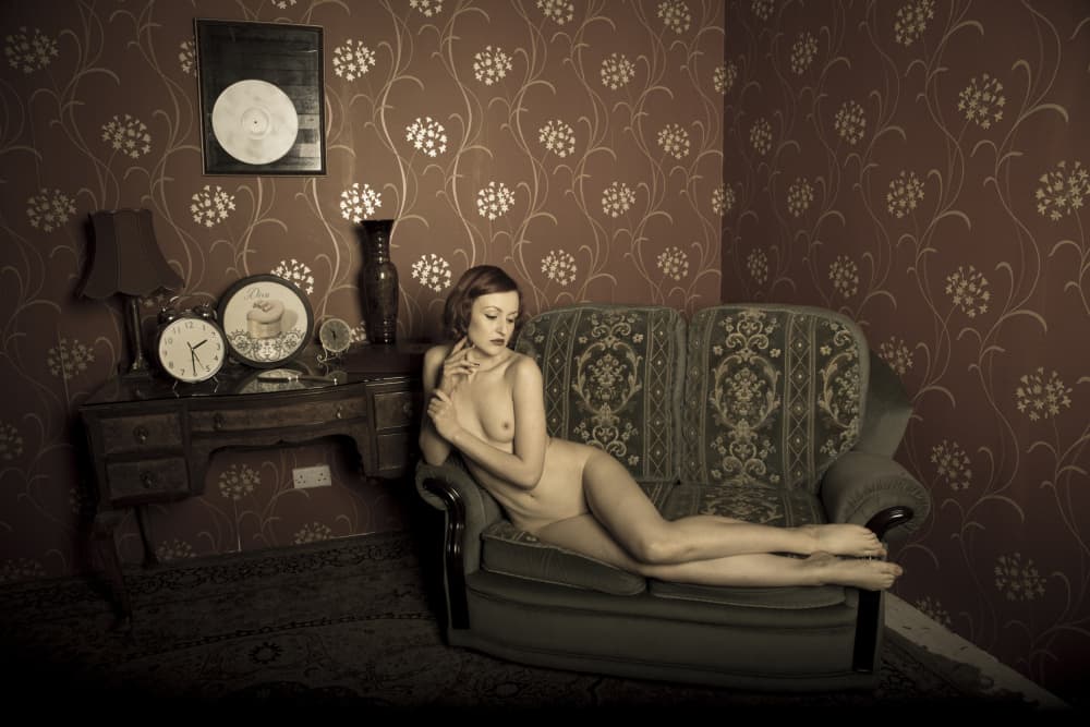 Sensual Reclining Nude by Prashant Meswani — canvas wall art