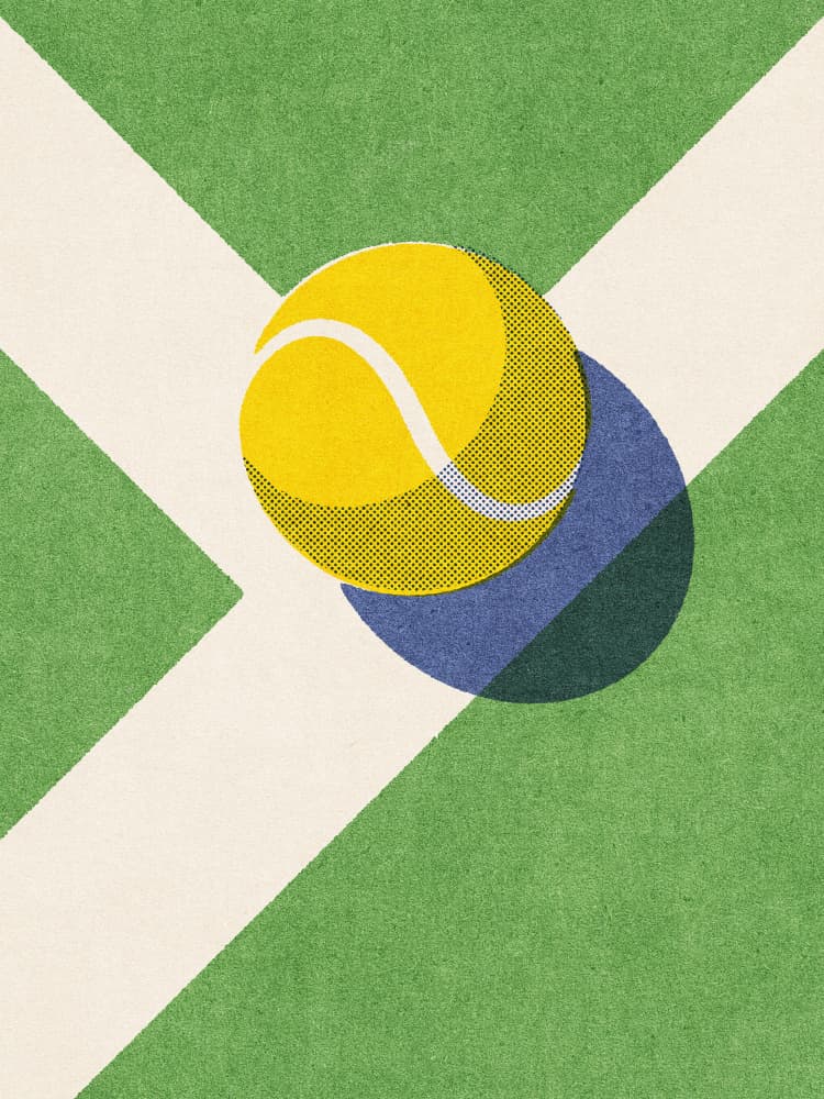 Game Day Tennis Ball by Daniel Coulmann — canvas wall art