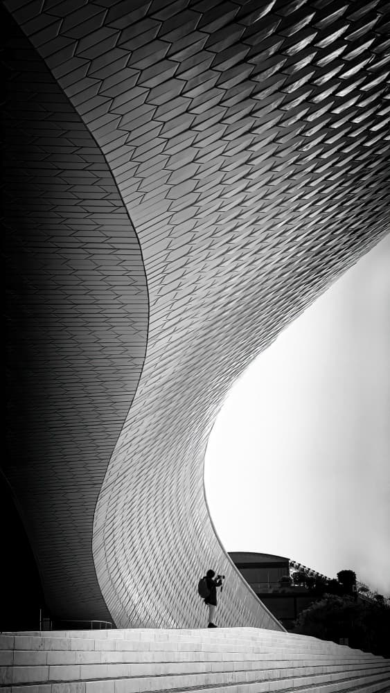 Modern Architectural Curve by Fan Lin (APA) — canvas wall art