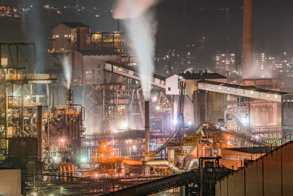 Glowing Industrial Night by Kobayashi Tetsurou — canvas wall art