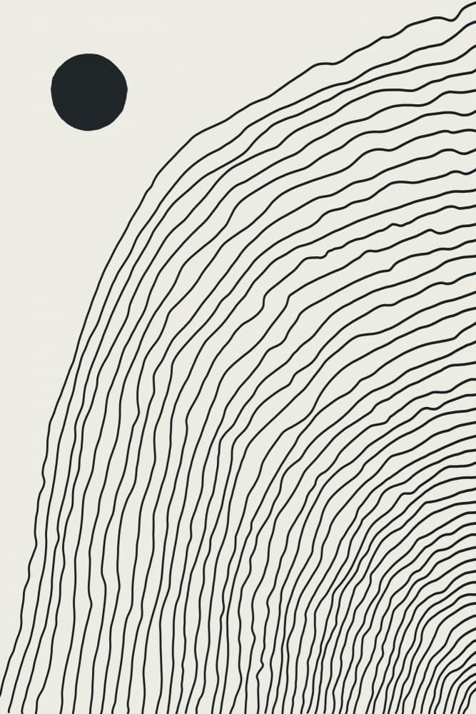 Zen Circle Lines by jay stanley — canvas wall art