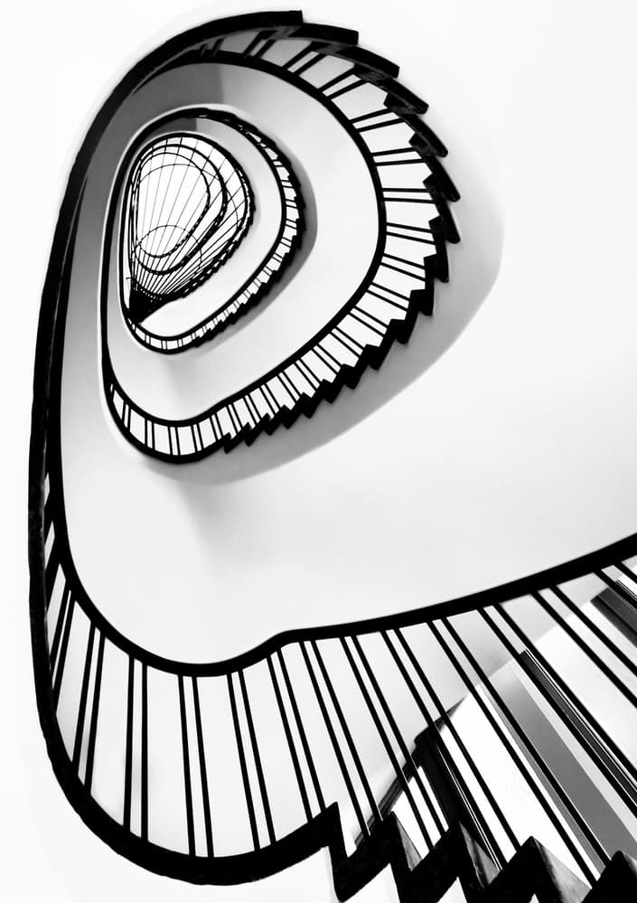 Infinite Spiral Staircase by Ercan Sahin — canvas wall art