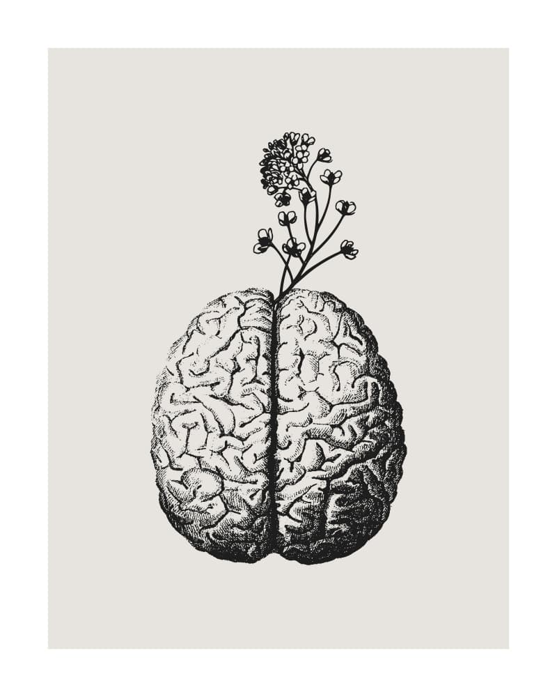 Flowering Brain by KsanaKalpa — canvas wall art