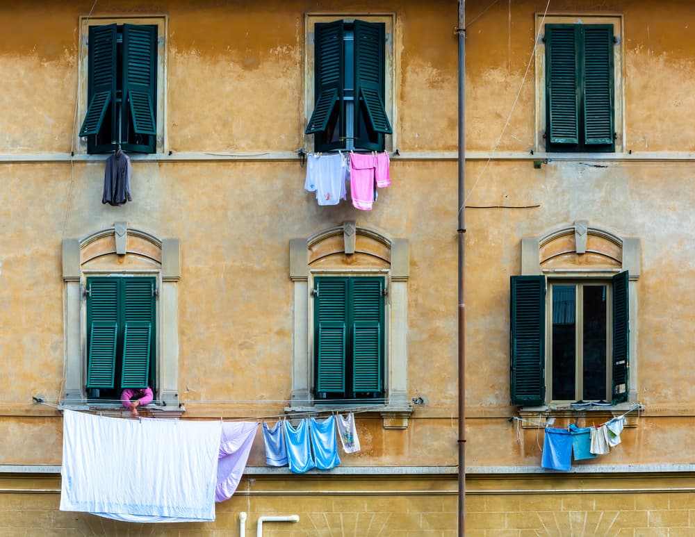 Colorful Facade Laundry by Ugur Erkmen — canvas wall art