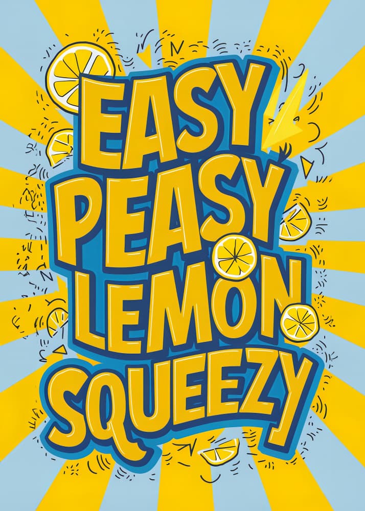 Easy Peasy Lemon Squeezy by Andreas Magnusson — canvas wall art