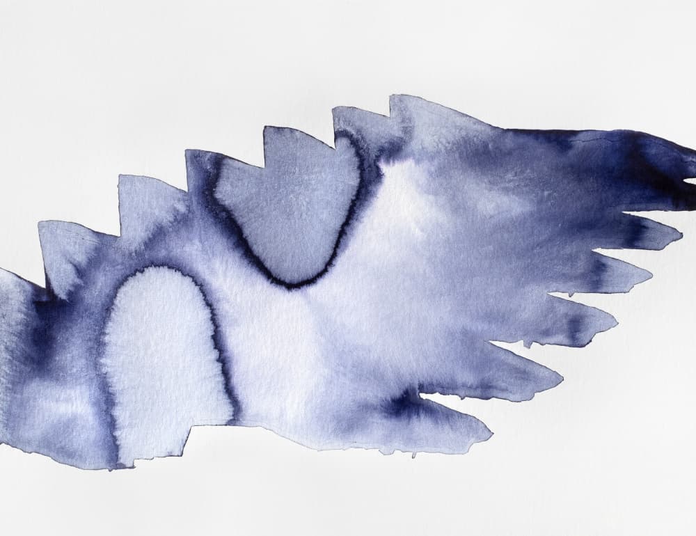 Fluid Indigo Watercolor by Joshua Hoskins — canvas wall art