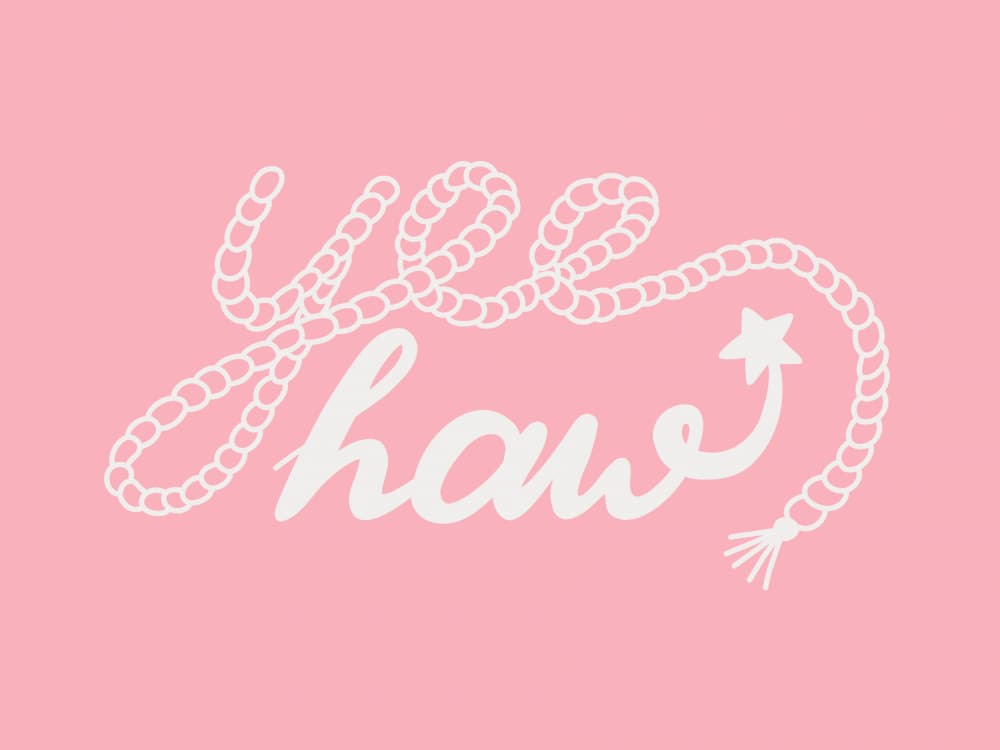 Yeehaw Pink Western by Jolly and Dash — canvas wall art