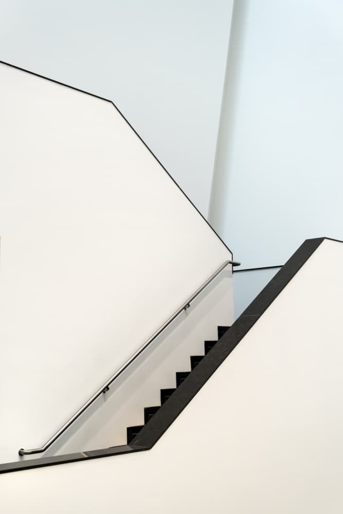 Geometric Staircase Lines by Lus Joosten — canvas wall art