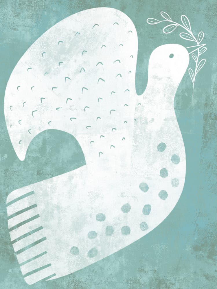 Serene Peace Dove by Nikita Jariwala — canvas wall art