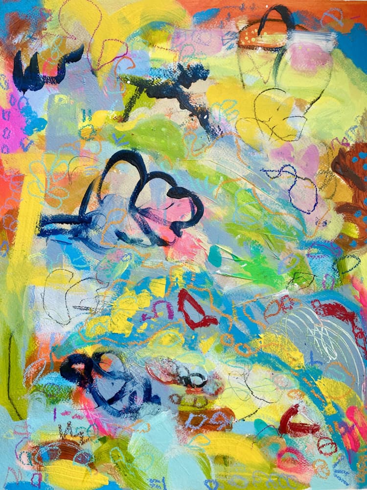Dynamic Color Play by Irene Chua — canvas wall art