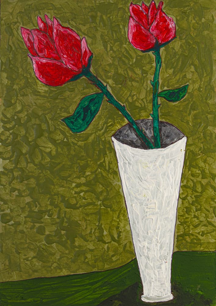 Vibrant Red Roses by Dale Hefer — canvas wall art