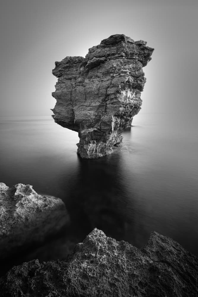 Dramatic Sea Stack by carmenvillar — canvas wall art