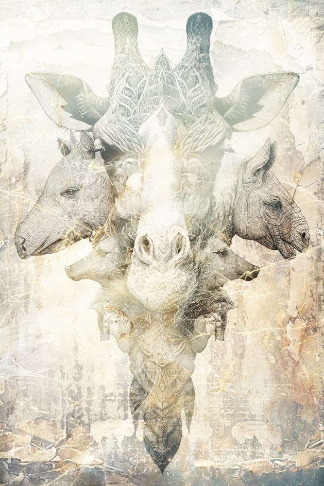 African Animal Totem by Rafal Kulik — canvas wall art