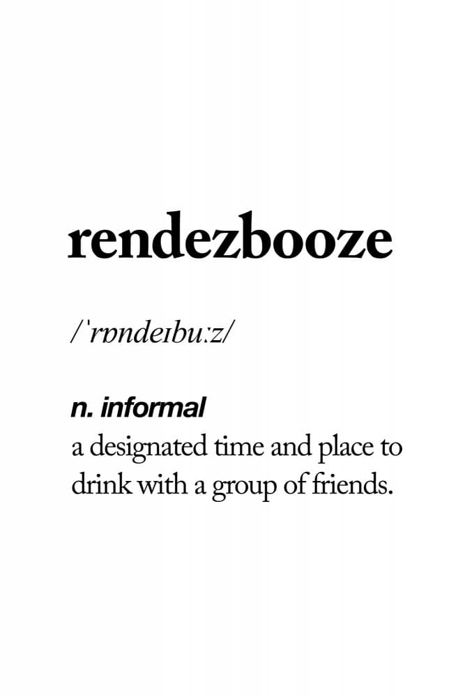 Rendezbooze Dictionary Definition by Brett Wilson — canvas wall art