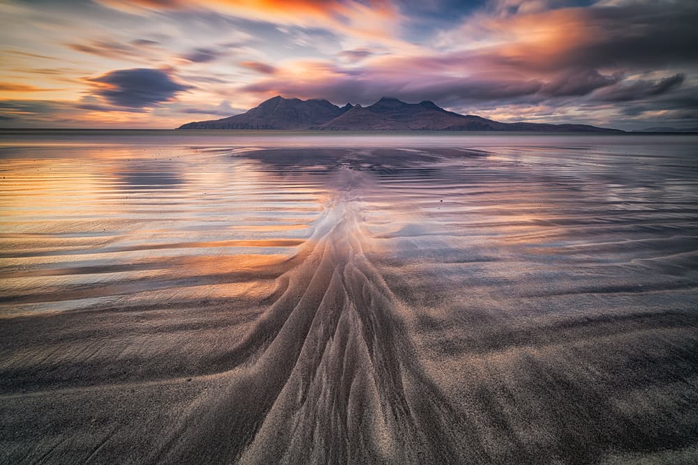 Beach Sunset Reflections by Luigi Ruoppolo — canvas wall art