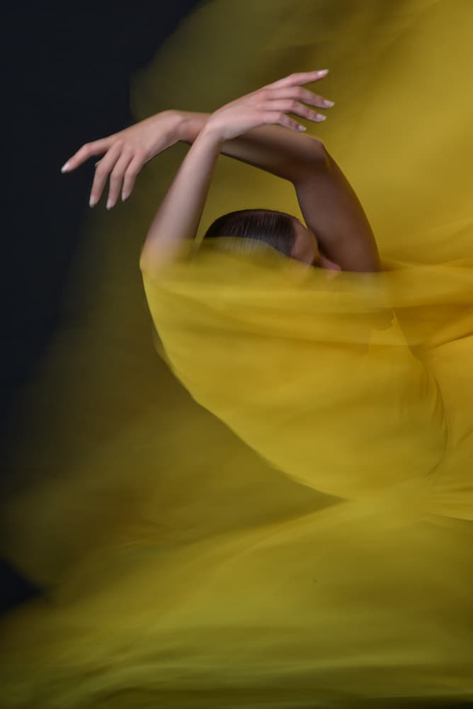 Graceful Yellow Movement by Zipi Raviv — canvas wall art