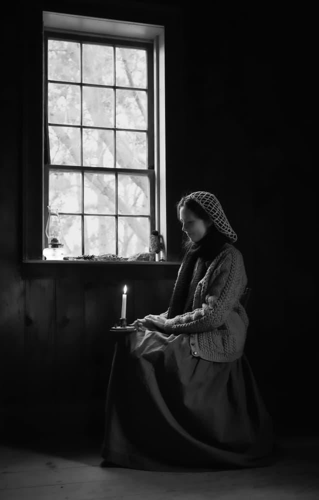 Woman By Candlelight by Fan Lin (APA) — canvas wall art
