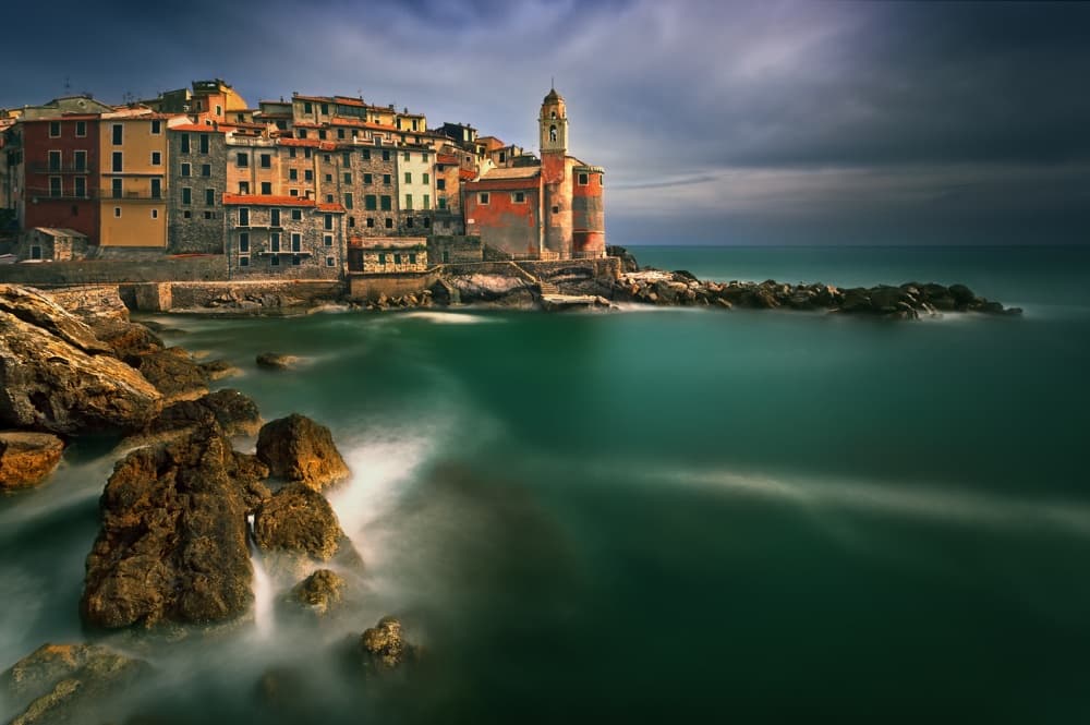 Coastal Village Church by Krzysztof Browko — canvas wall art