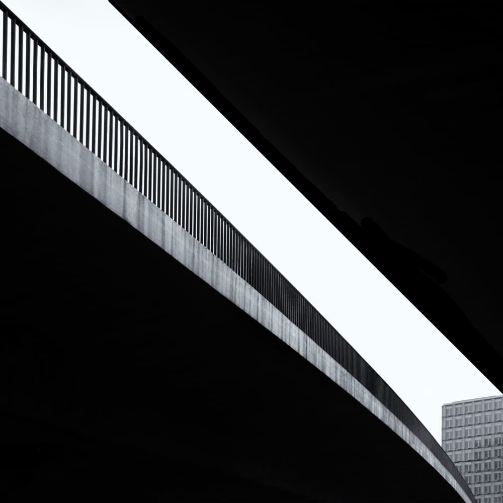 Minimalist Urban Bridge by Rolf Endermann — canvas wall art