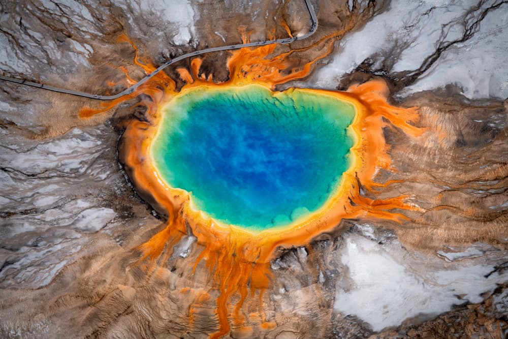 Grand Prismatic Spring by Gerald Macua — canvas wall art
