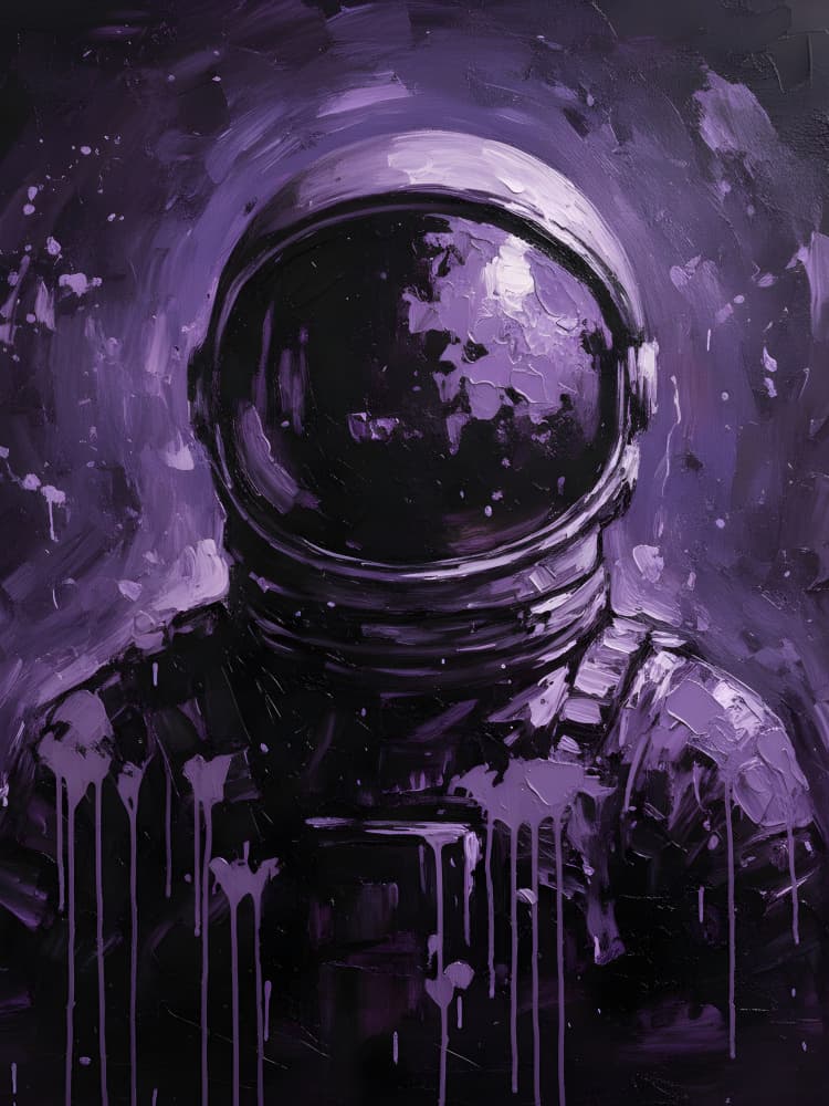 Purple Space Explorer by HUGO — canvas wall art
