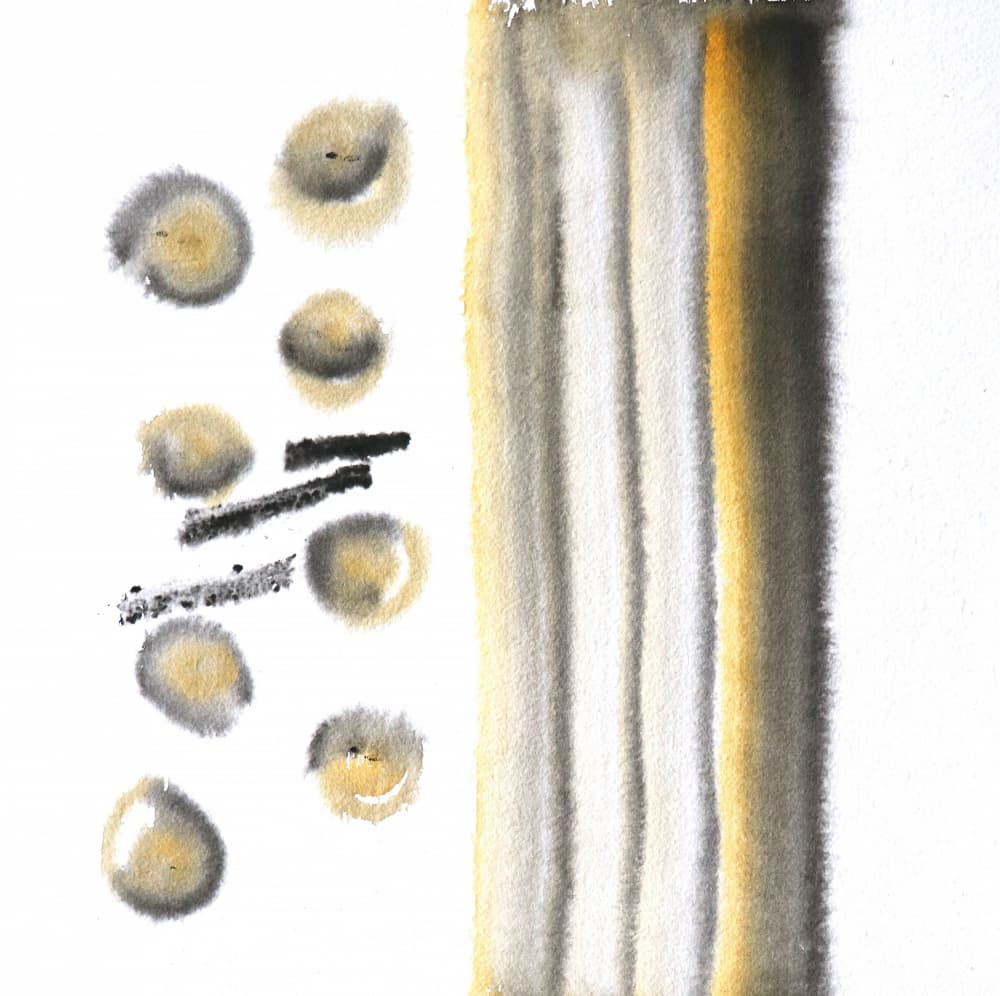 Abstract Gold Grey Wash by Santhosh ch — canvas wall art