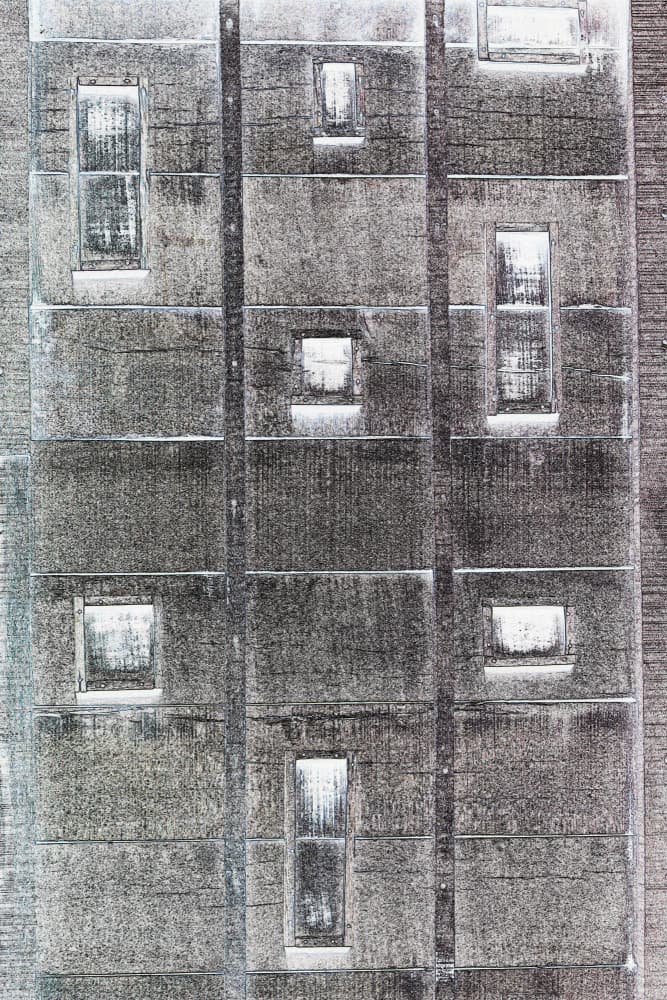 Brutalist Concrete Facade by Santhosh ch — canvas wall art