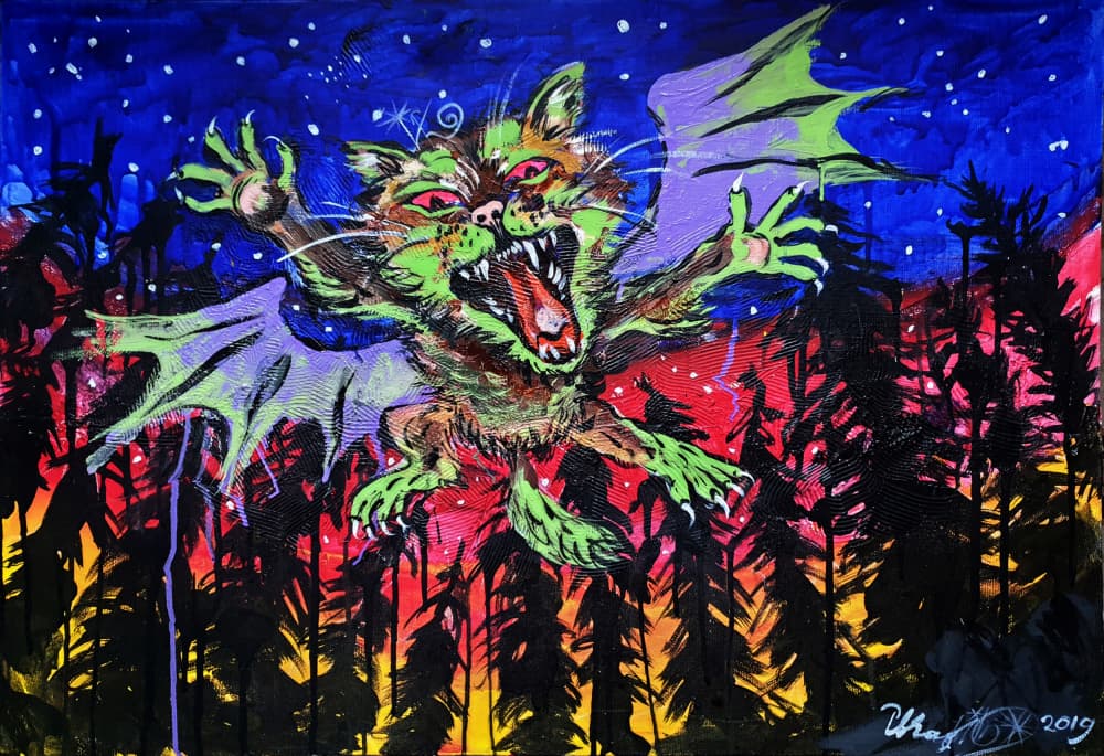 Roaring Forest Monster by Kanat Ibragimov — canvas wall art