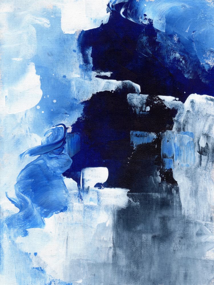 Fluid Blue Movement by Ejaaz Haniff — canvas wall art