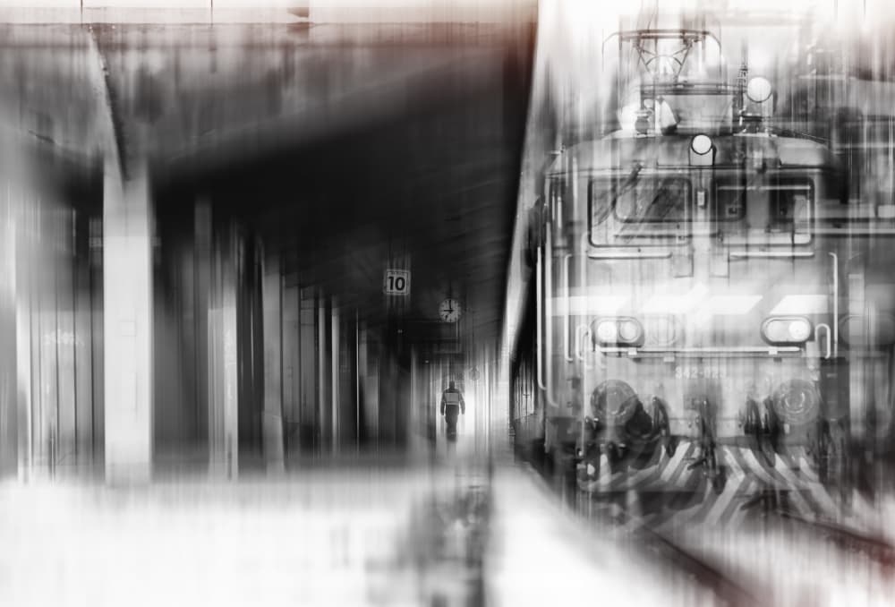 Speeding Through Station by Jurij Bizjak — canvas wall art