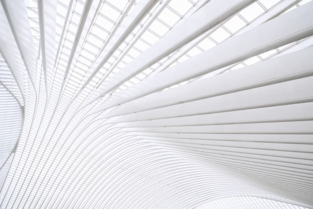Flowing White Architecture by Linda Wride — canvas wall art