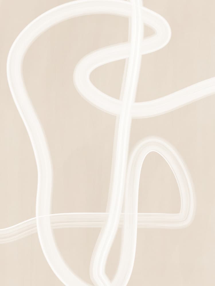 Flowing Abstract Lines by Elena Ristova — canvas wall art