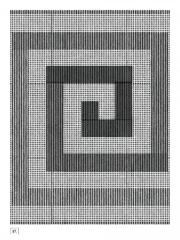 Optical Spiral Illusion by The Printable Studio — canvas wall art