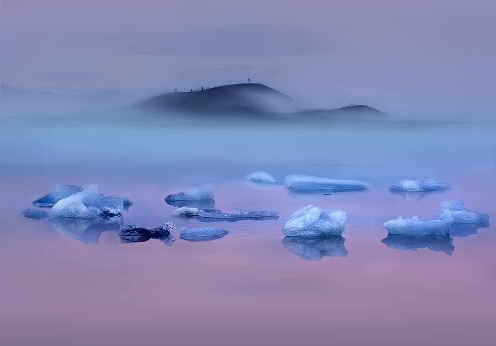 Misty Ice Lake by Shenshen Dou — canvas wall art