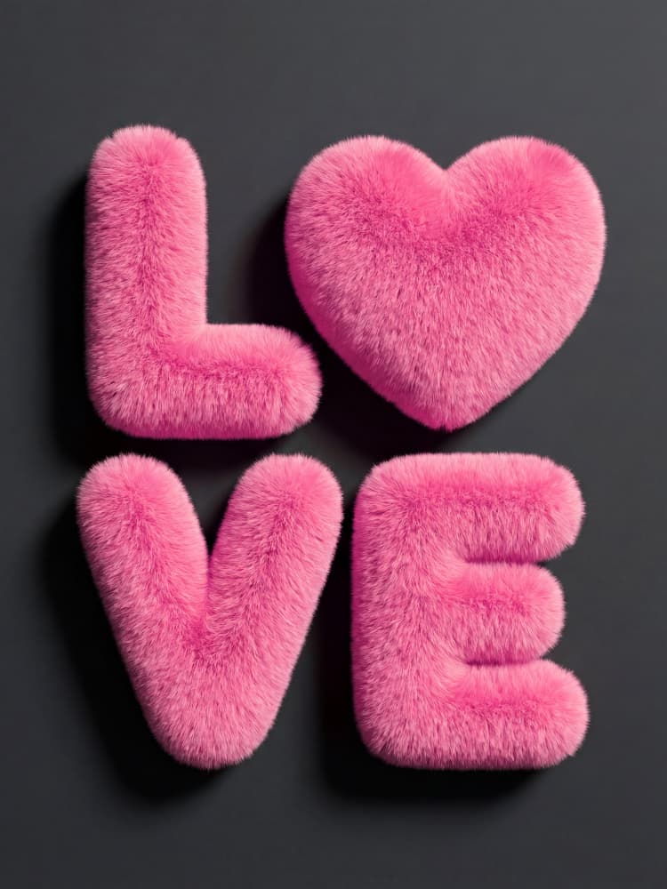 Pink Fluffy Love by Andreas Magnusson — canvas wall art