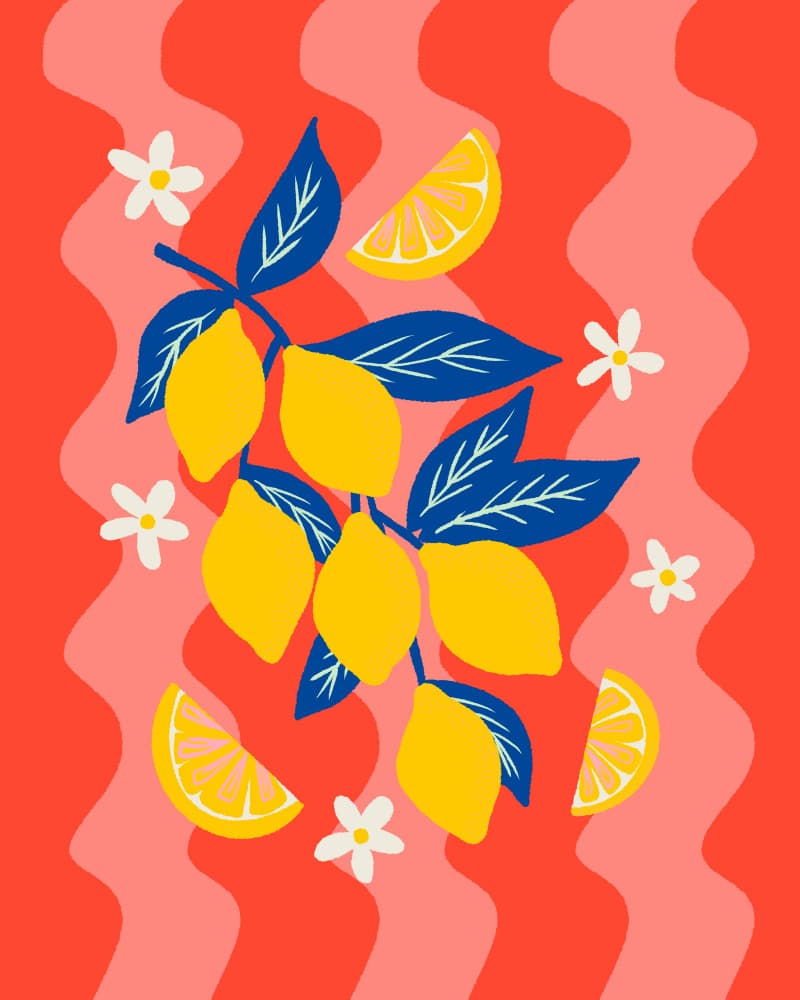 Vibrant Lemon Branch