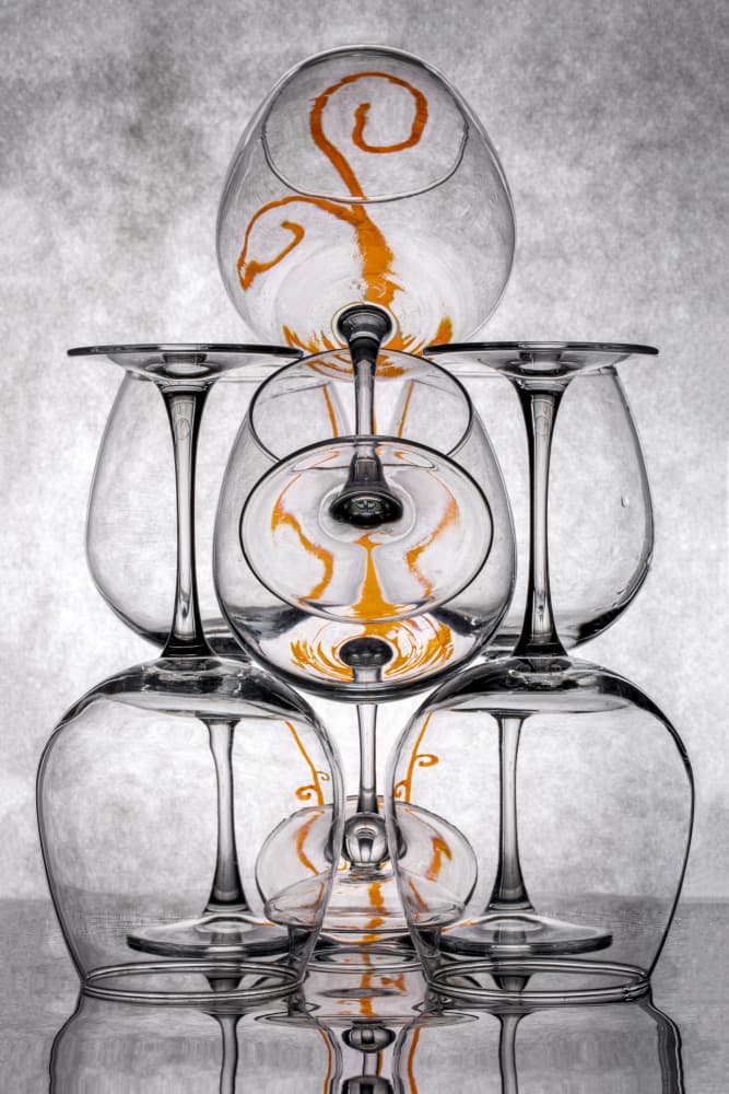 Orange Glass Pyramid by Brig Barkow — canvas wall art
