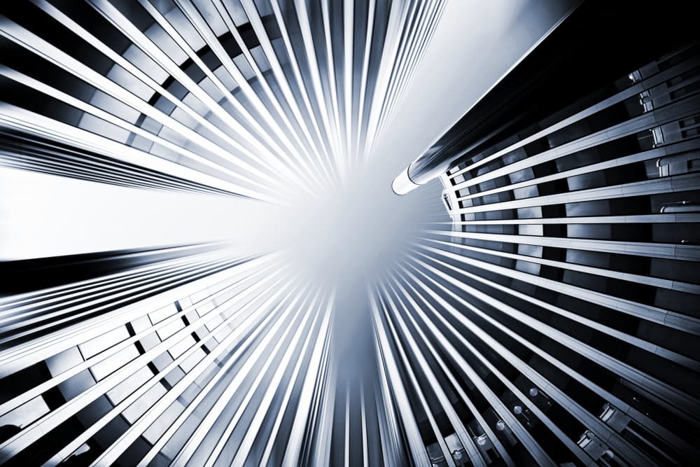 Upward Urban Geometry by Erhard Batzdorf — canvas wall art