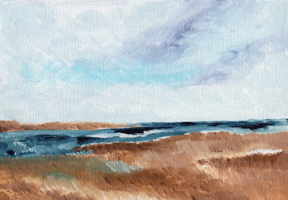 Serene Coastal Landscape by Nikita Jariwala — canvas wall art