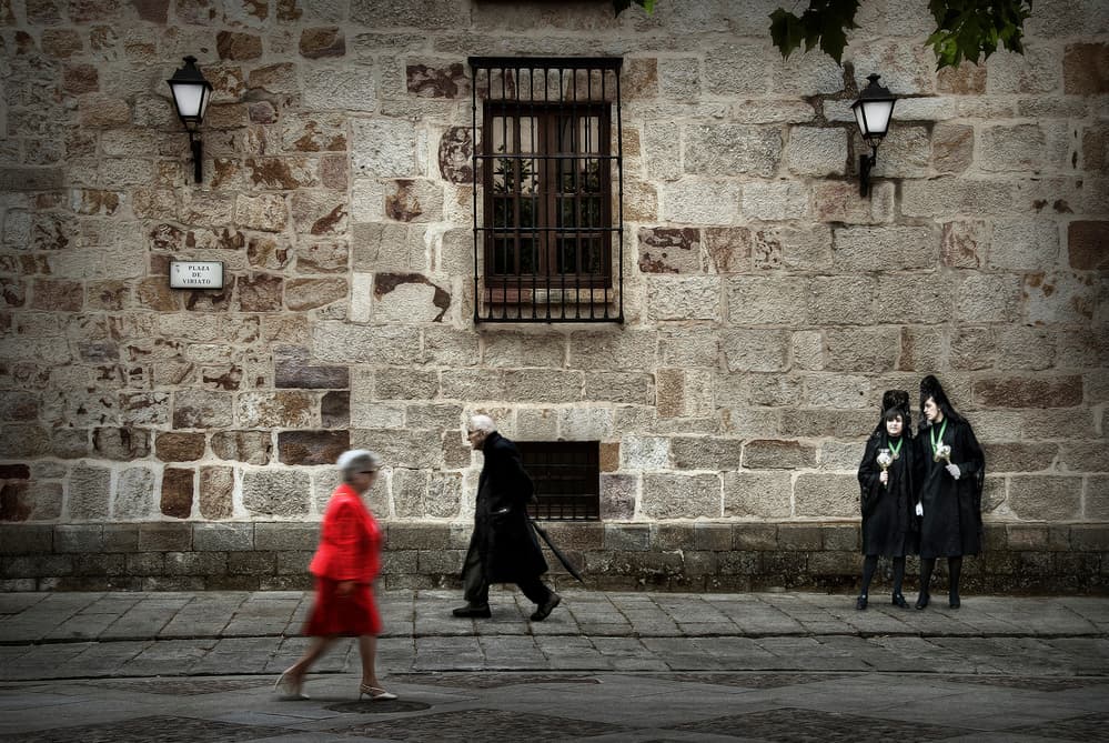 Contrasting Figures Urban Street by Jose C. Lobato — canvas wall art