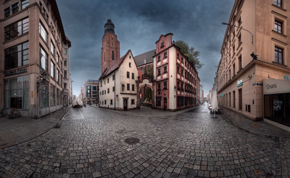 Moody European Architecture by Lukasz Derangowski — canvas wall art