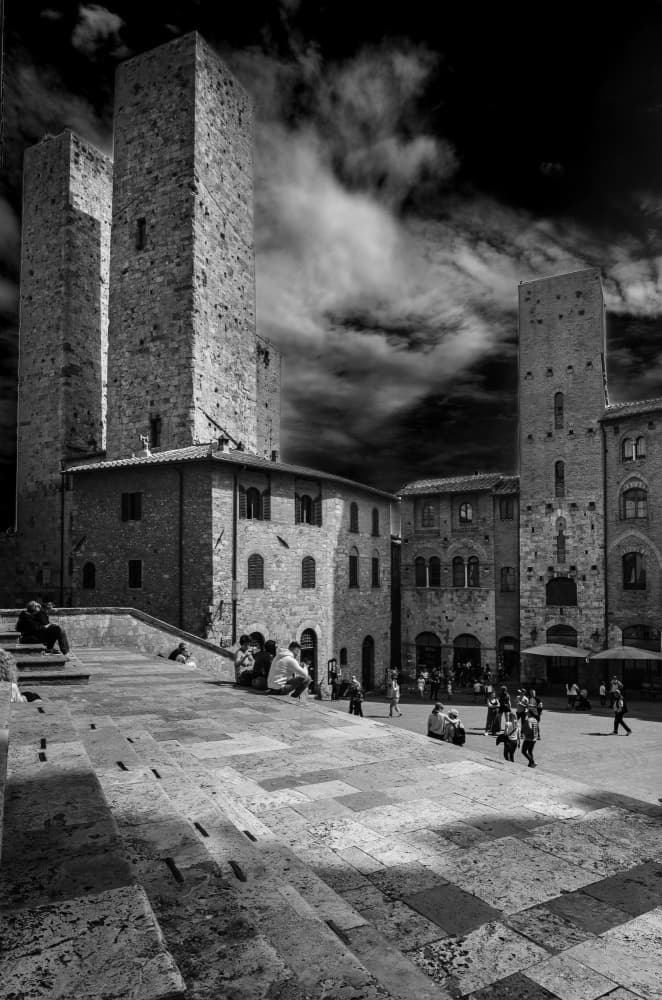 Dramatic San Gimignano Towers by Flavio Bertazzi — canvas wall art