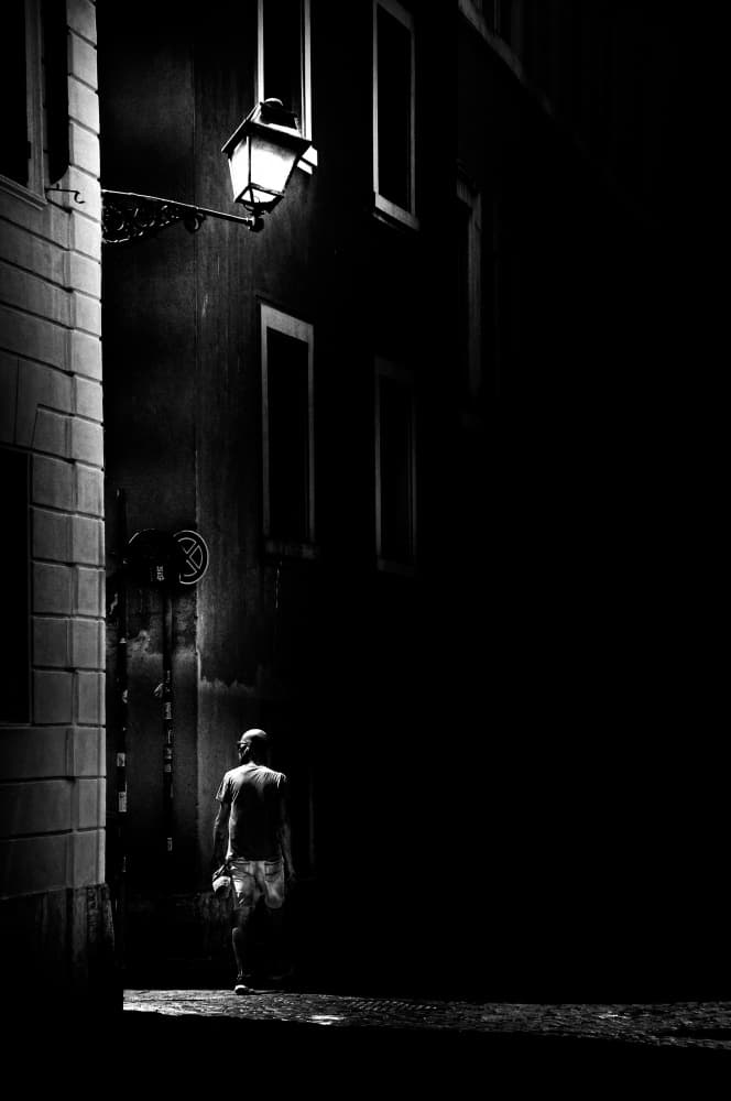 Man in Dark Alley by Antonio Grambone — canvas wall art