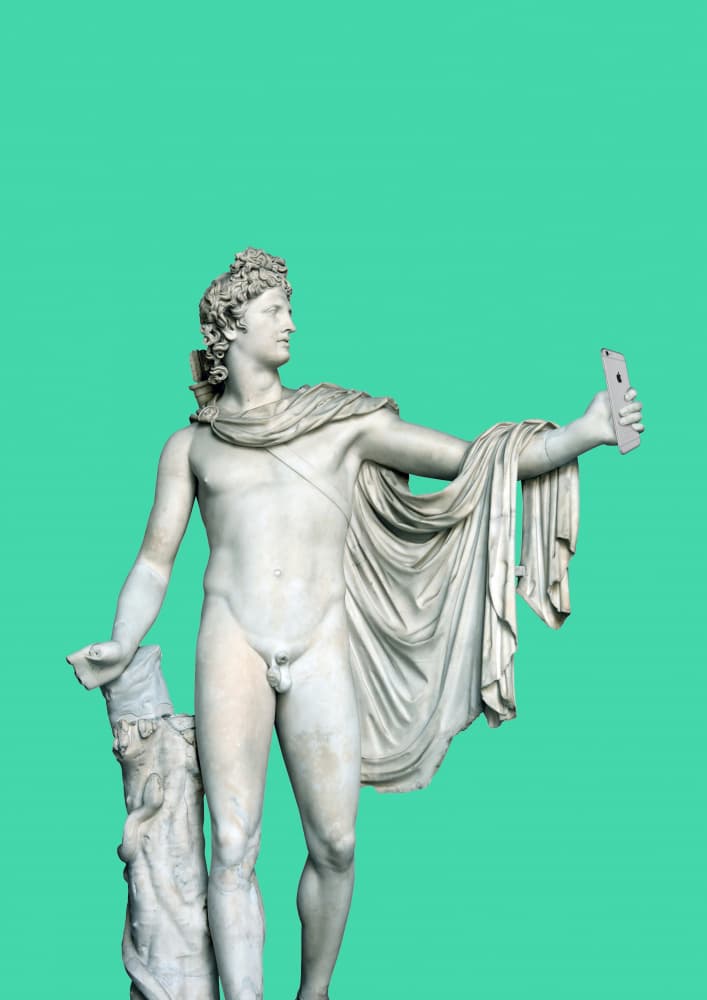 Modern Apollo Selfie by Artem Pozdniakov — canvas wall art